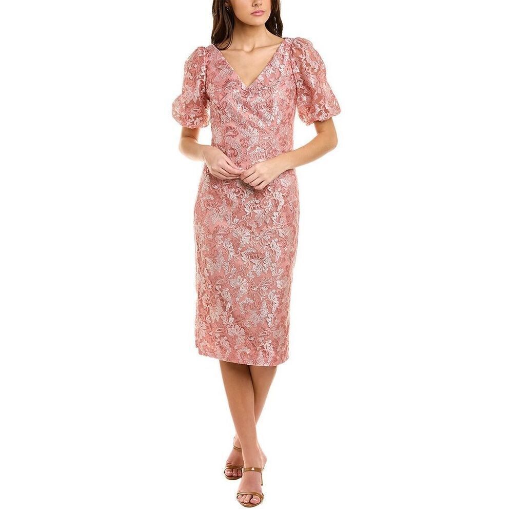 Js Collections Lia Puff Sleeve Midi Formal Dress … - image 1